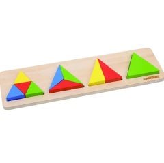 Üçgen Parça Bütün (Anaokulu Oyuncakları) Tam Yarım Geometrik