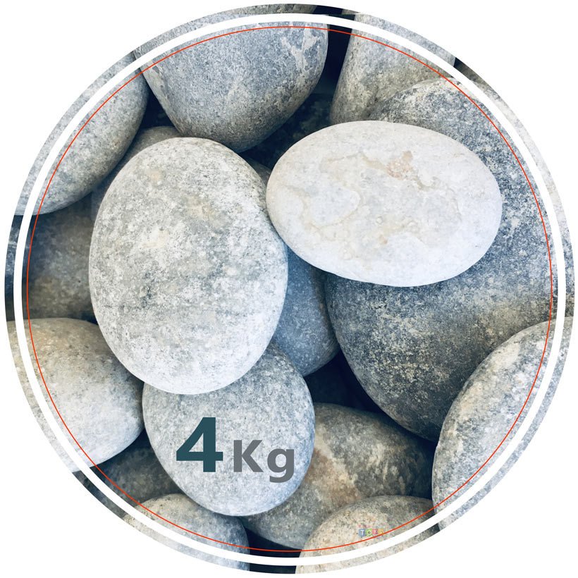 4 Kg Doğal Taş 4-7 cm Çap Dekoratif-Boyama Çakıl Taşları