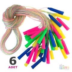 Atlama İpi (6 Adet) Anaokulu Plastik Spor Oyun Malzemeleri