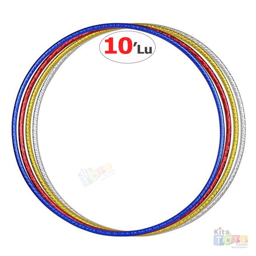 Hula Hoop (10 Adet) Ø 60 cm (Anaokulu Spor Oyun Koordinasyon Malzemeleri HulaHop)
