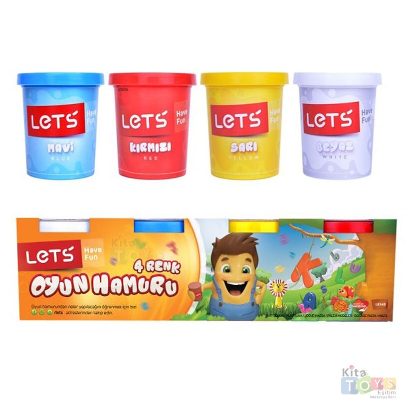 Oyun Hamuru 4 Renk 460 Gr L8440 Lets