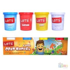 Oyun Hamuru 4 Renk 460 Gr L8440 Lets