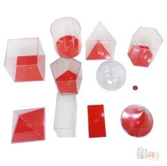 Geometrik Cisimler Takımı 13 Parça (Eğim Materyalleri Bloklar) Sıvı Ölçüm Şekiller