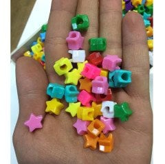 Yıldız Boncuklar 12 mm (520 Orta Boy) Geniş Delikli