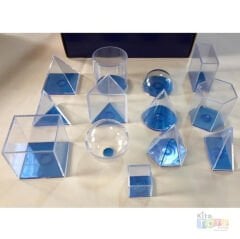 Geometrik Cisimler Sıvı Ölçüm Seti 13 Parça (Hacim Şekiller Takımı)