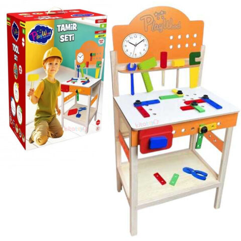 Ahşap Tamir Seti Tezgahı (Meslek Oyuncakları Köşesi Merkezi) ONY-412