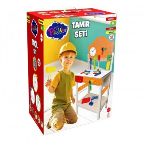 Ahşap Tamir Seti Tezgahı (Meslek Oyuncakları Köşesi Merkezi) ONY-412
