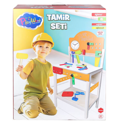 Ahşap Tamir Seti Tezgahı (Meslek Oyuncakları Köşesi Merkezi) ONY-412