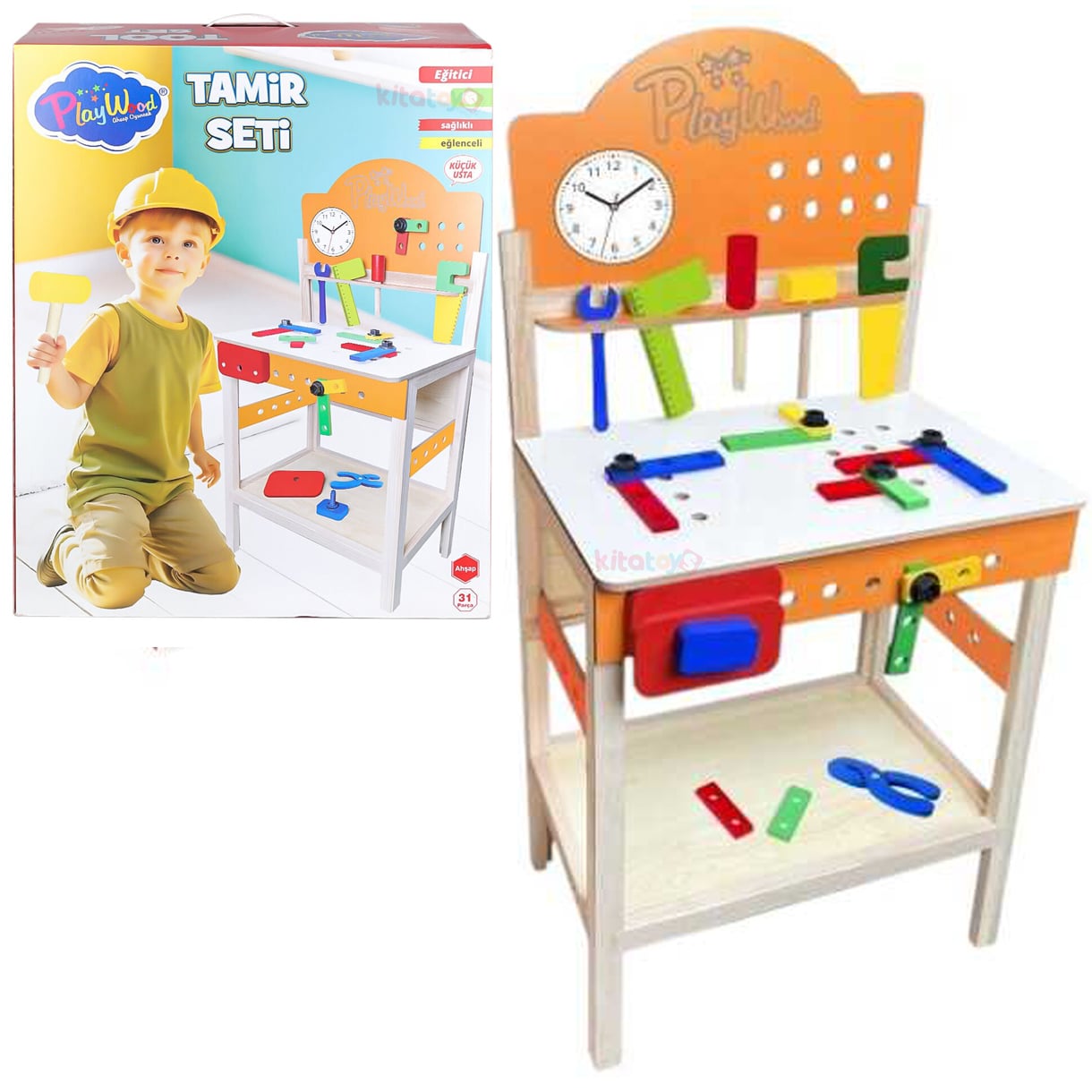 Ahşap Tamir Seti Tezgahı (Meslek Oyuncakları Köşesi Merkezi) ONY-412