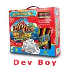 Korsan Gemisi (DEV BOY) Puzzle (Anaokulu Oyuncak)