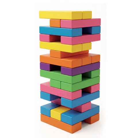 Renkli Jenga Denge Oyunu 54 (Ahşap Bloklar 310) 1.Sınıf