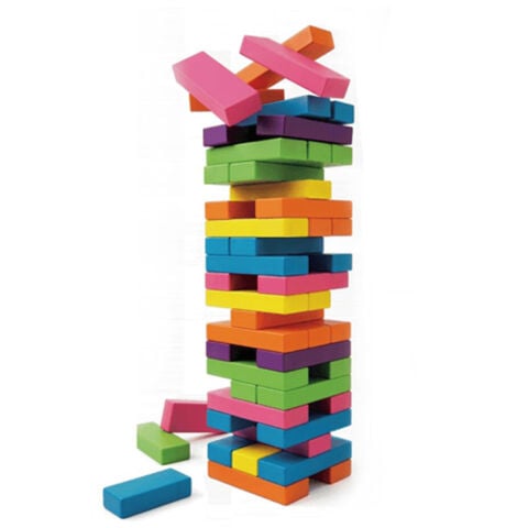 Renkli Jenga Denge Oyunu 54 (Ahşap Bloklar 310) 1.Sınıf