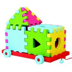 Arabalı Puzzle 12 Parça (Yapı Oyuncakları)