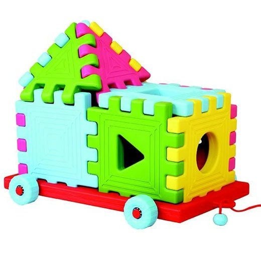 Arabalı Puzzle 12 Parça (Yapı Oyuncakları)