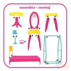 Linda'nın Yatak Odası Oyun Seti (Mini Evcilik Oyuncakları) 03669