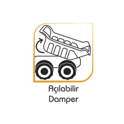 Power İş Makinalı Kamyon 2 li (DEV Araç) Kara Taşıtı Oyuncak 06518
