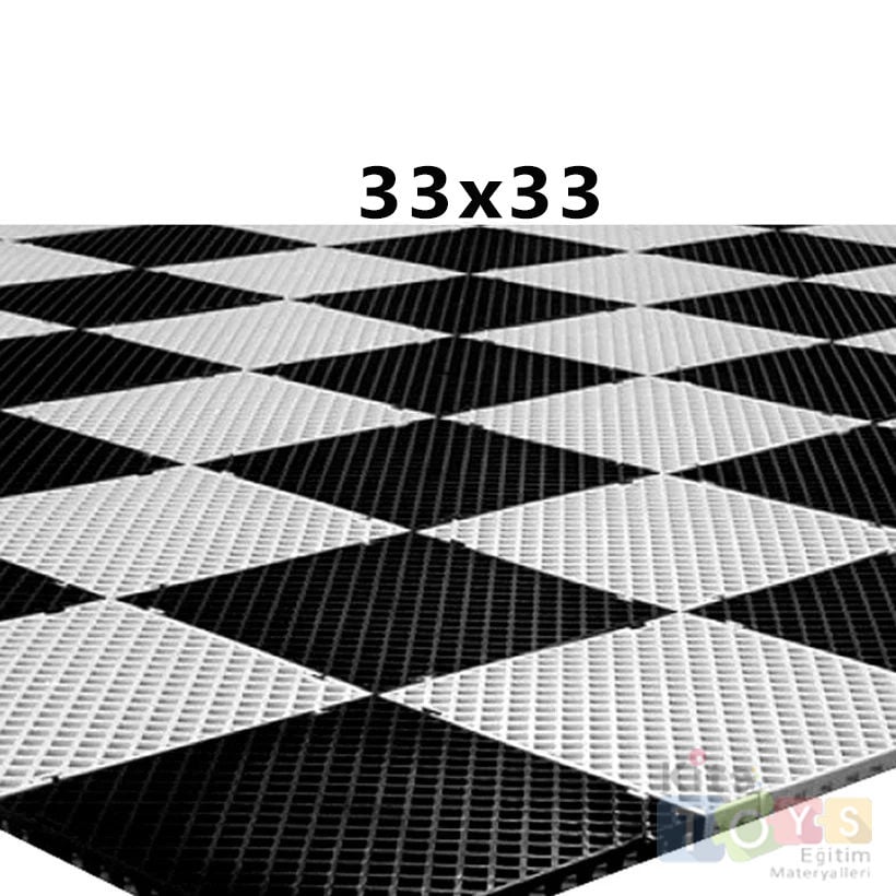 Bahçe Satrançı Yer Zemini 33x33 cm (Karosu Izgarası) Plastik