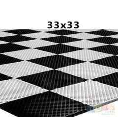 Bahçe Satrançı Yer Zemini 33x33 cm (Karosu Izgarası) Plastik