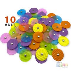 Mıknatıs Pulu 10'Lu (Renkli Eğitici Çubuk Manyetik Maşa Pulları) Deney