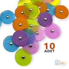 Mıknatıs Pulu 10'Lu (Renkli Eğitici Çubuk Manyetik Maşa Pulları) Deney