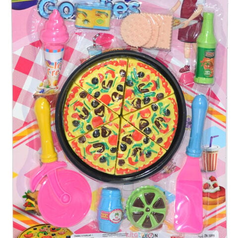 Pizza Seti 17 Parça (Oyuncak Yemek-Yiyecek) 3099