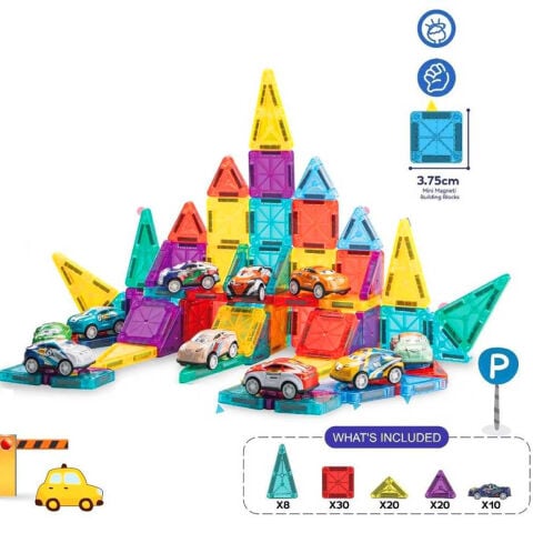 Magnetic Blok 88 Parça 3.75cm Manyetik 3D (Mıknatıslı Legolar) 1527