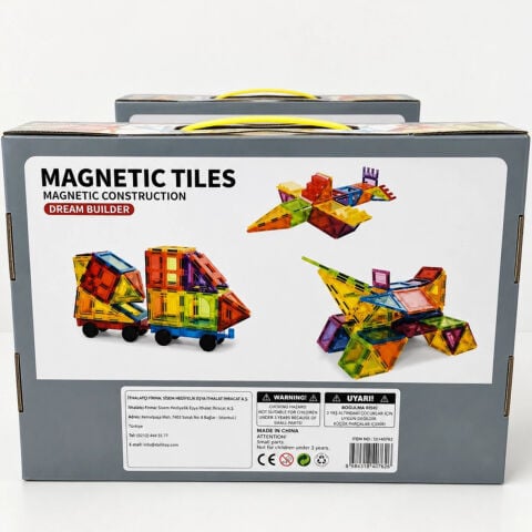 Magnetic Tiles Bloklar 85 Parça 7,5 cm 3D (Mıknatıslı Legolar) Manyetik