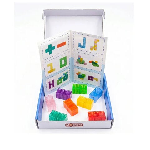 Magnetic Küp Yapı Blok Seti 64 Parça 2x2x2 cm (Güçlü Mıknatıslı Birim Küpleri) Manyetik Geometri Eğitimi