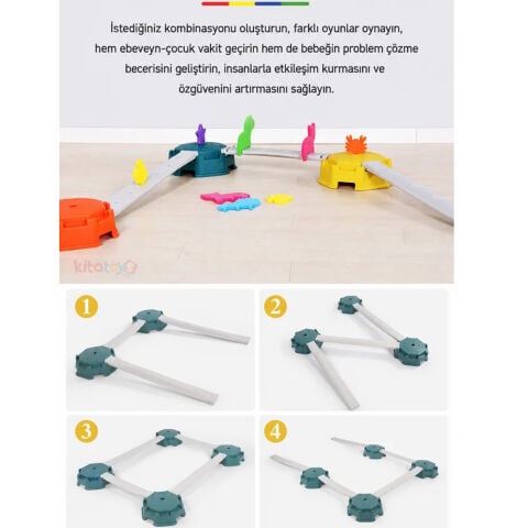 Figürlü Denge Tahtası Yürüme Yolu (Plastik Oyun Parkuru) MagBlock