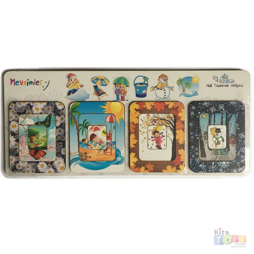 Mevsimler 12 Parça (Anaokulu Kavram Oyuncakları) Puzzle | KitaToys