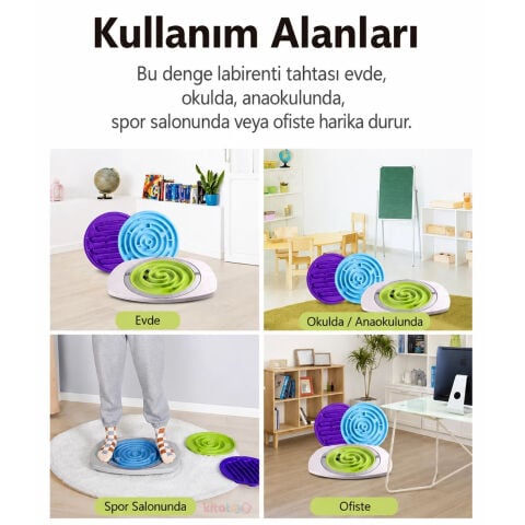 Denge Tahtası Labirent Oyunu–3 Seviyeli-Eğitici Koordinasyon Taşı MagBlock