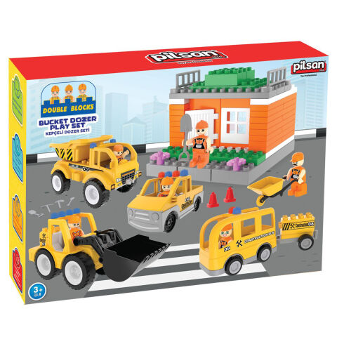 Double Blocks Kepçeli Dozer Seti 57 parça (Pilsan İnşaat Araçları)