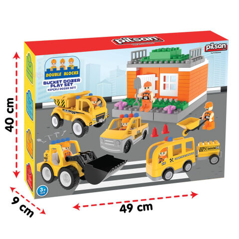 Double Blocks Kepçeli Dozer Seti 57 parça (Pilsan İnşaat Araçları)