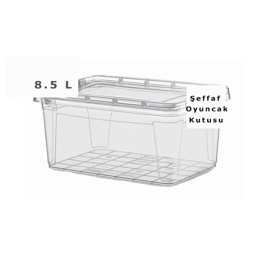 Oyuncak Kutusu-Elite Saklama Sepeti 8.5 L Şeffaf