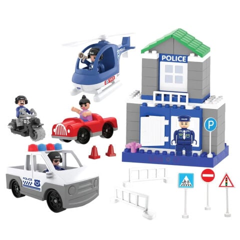 Double Blocks Trafik Kontrol Seti 57 Parça (Polis Meslek Araçları) 03 613