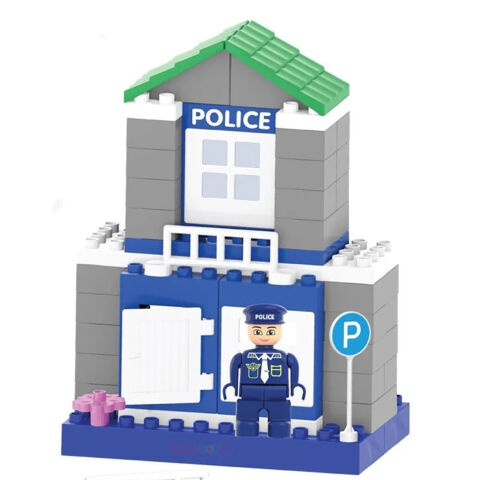 Double Blocks Trafik Kontrol Seti 57 Parça (Polis Meslek Araçları) 03 613