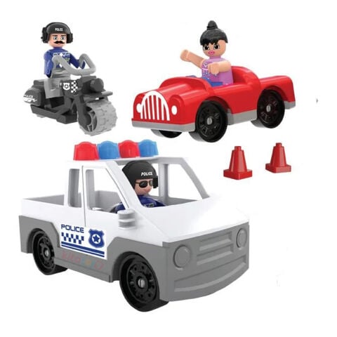 Double Blocks Trafik Kontrol Seti 57 Parça (Polis Meslek Araçları) 03 613