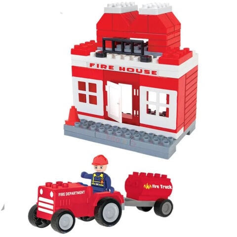 Double Blocks İtfaiye Seti 76 Parça (Meslek Araçları Lego) 03 610