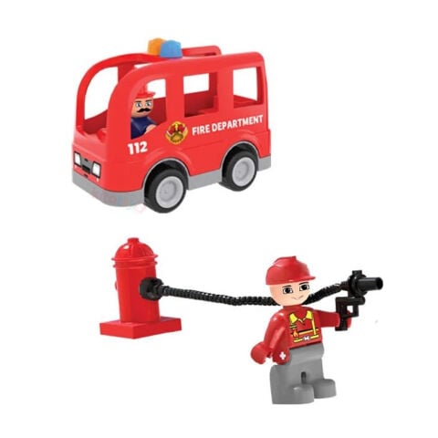 Double Blocks İtfaiye Seti 76 Parça (Meslek Araçları Lego) 03 610