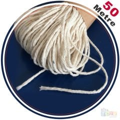 İp Baskısı İpi 50 Metre (% 100 Pamuk) Sulu Boya Parmak Akrilik