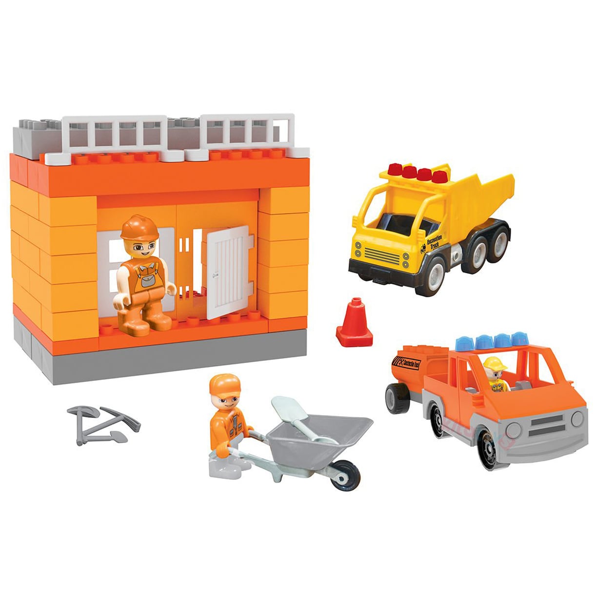 Double Blocks İnşaat Seti 52 parça (Lego İnşaat Araçları) 03 612