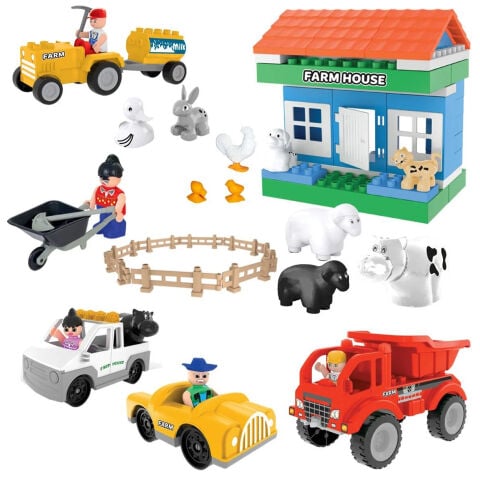 Double Blocks Çiftlik Seti 59 Parça (Meslek Araçları Lego) 03 615