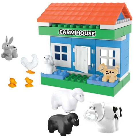 Double Blocks Çiftlik Seti 59 Parça (Meslek Araçları Lego) 03 615