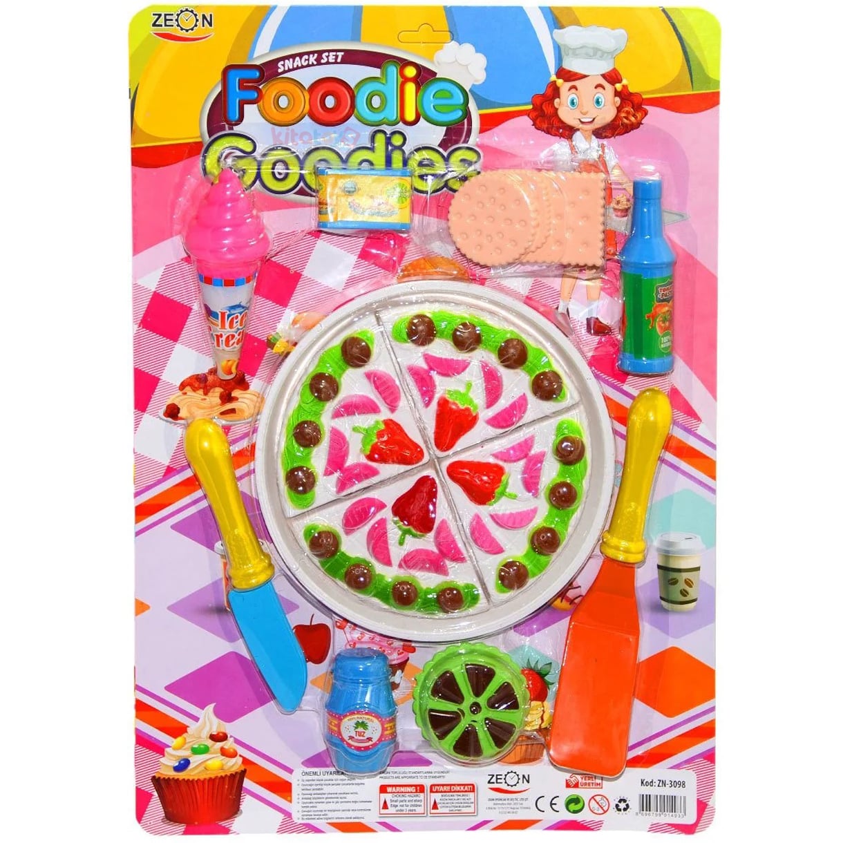 Pasta Oyun Seti 15 Parça (Oyuncak Yemek-Yiyecek) 3098