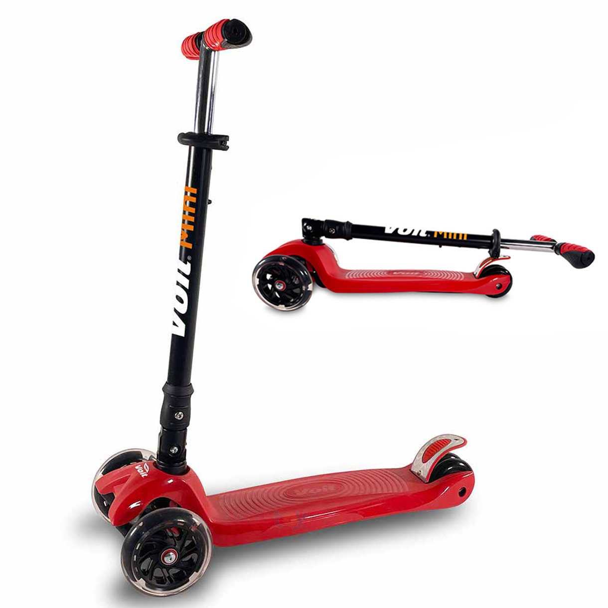 Voit 3 Tekerli Işıklı Scooter 218 Kırmızı (Çocuk Skuter Tekerlekli)