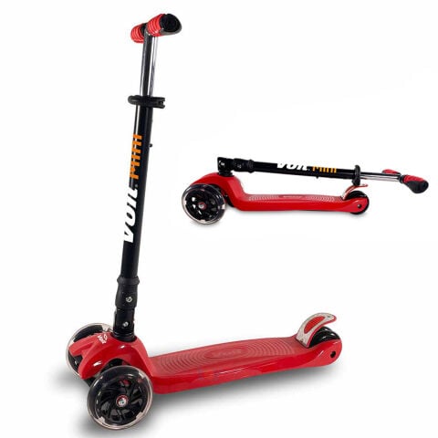 Voit 3 Tekerli Işıklı Scooter 218 Kırmızı (Çocuk Skuter Tekerlekli)