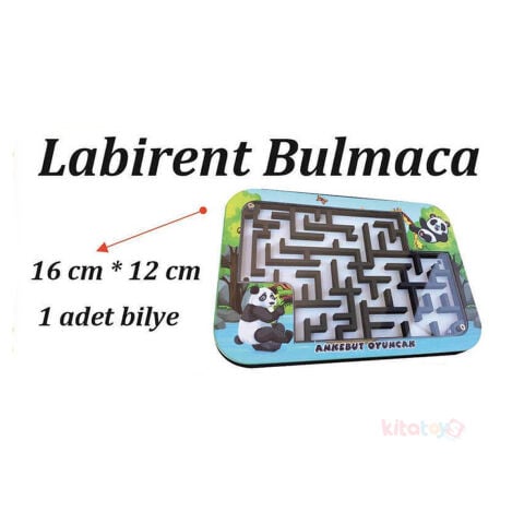 Labirent Bulmaca Oyunu Bilyeli-33115 Ahşap