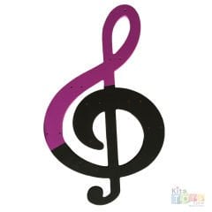 Sol Anahtarı Ahşap Müzik Köşesi Panosu Merkezi (Aletler Dahil)