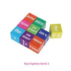 İngilizce Öğreniyorum Ahşap Küp Puzzle