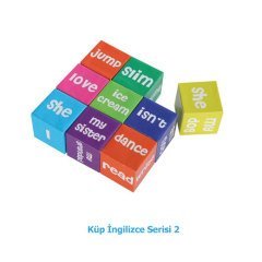 İngilizce Öğreniyorum Ahşap Küp Puzzle